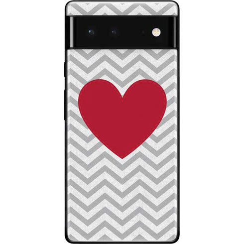 Chevron Heart Google Pixel 6 Skin